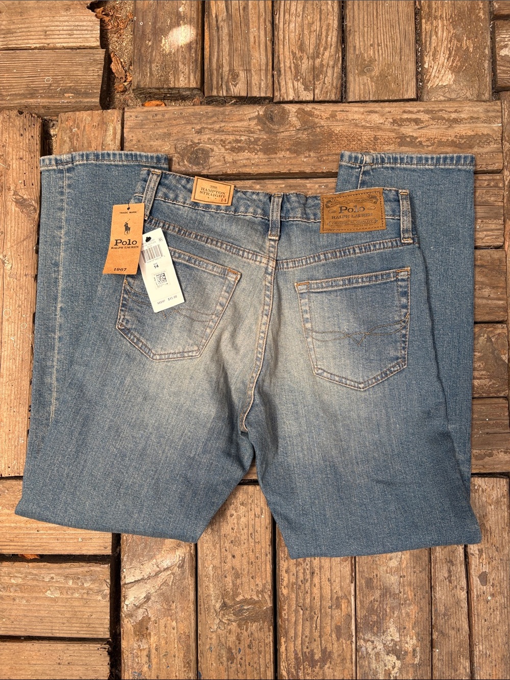 Ralph Lauren Light Blue Distressed Kids Jeans - Picture 4 of 4